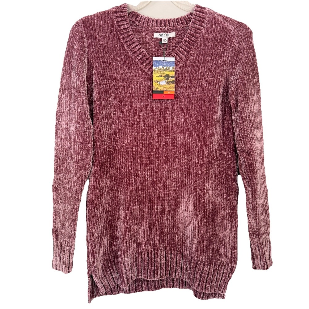 New with Tag Orvis Ladies' Chenille Tunic Sweater,‎ Pink SZ- Medium